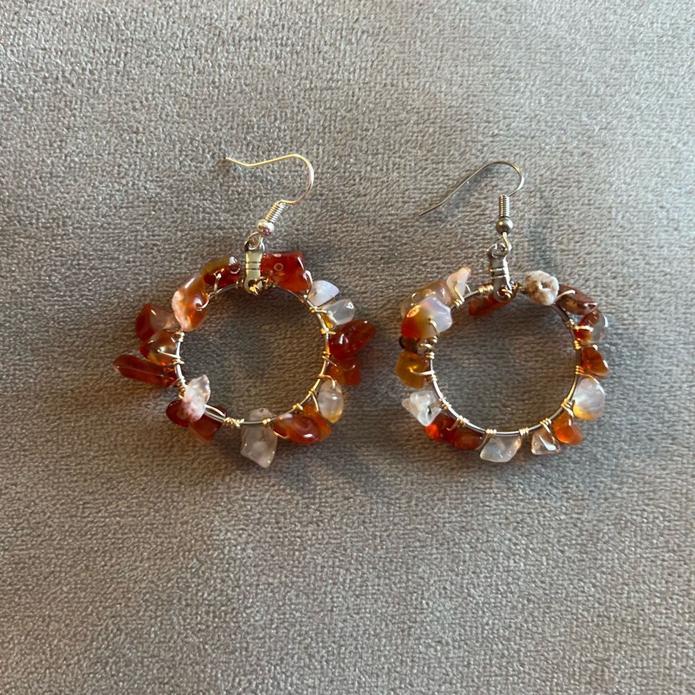 Handcrafted wire wrap earrings